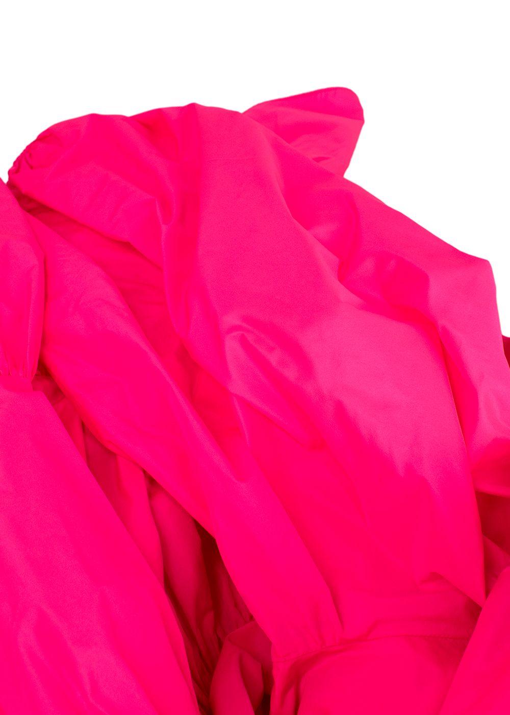 Valentino Neon Pink Satin Mini Dress