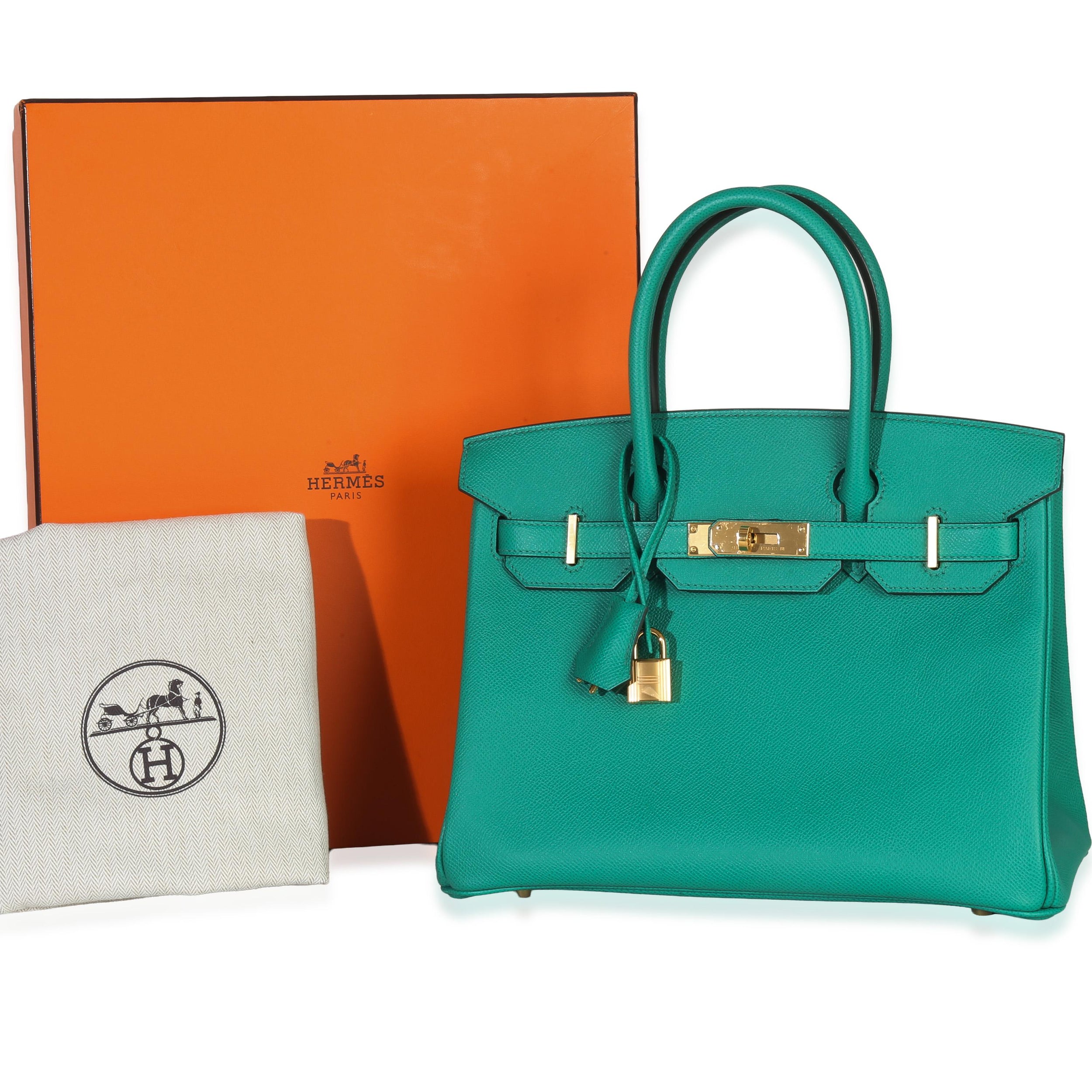 Hermès Epsom Birkin 30 Vert Jade GHW