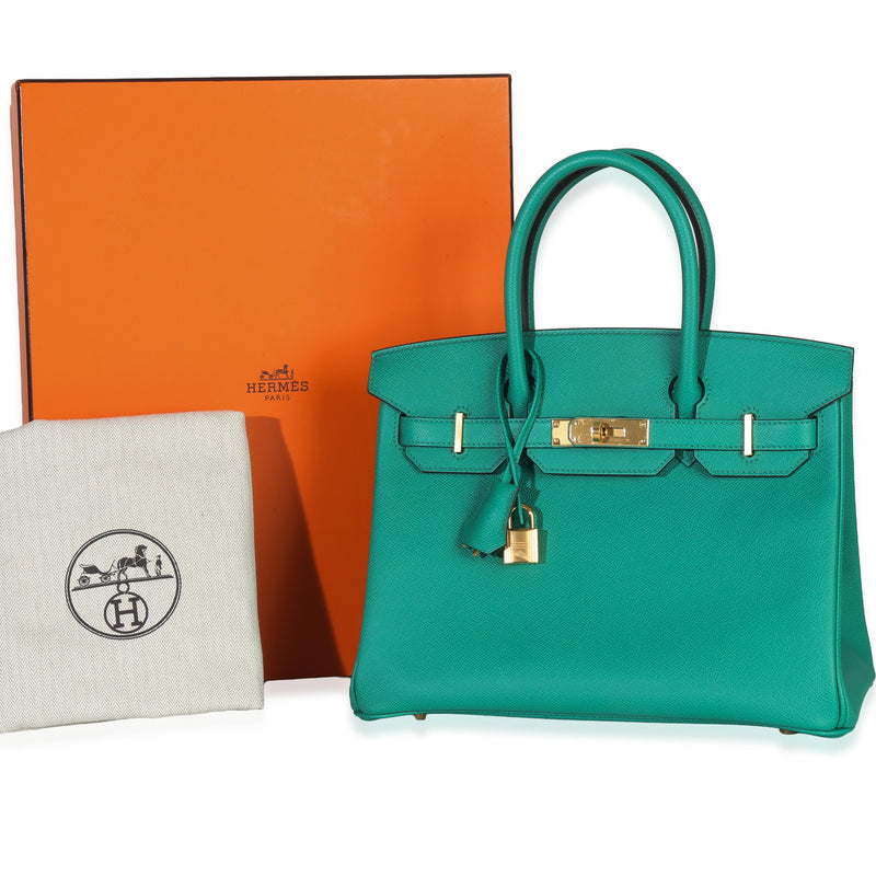 Hermès Epsom Birkin 30 Vert Jade GHW