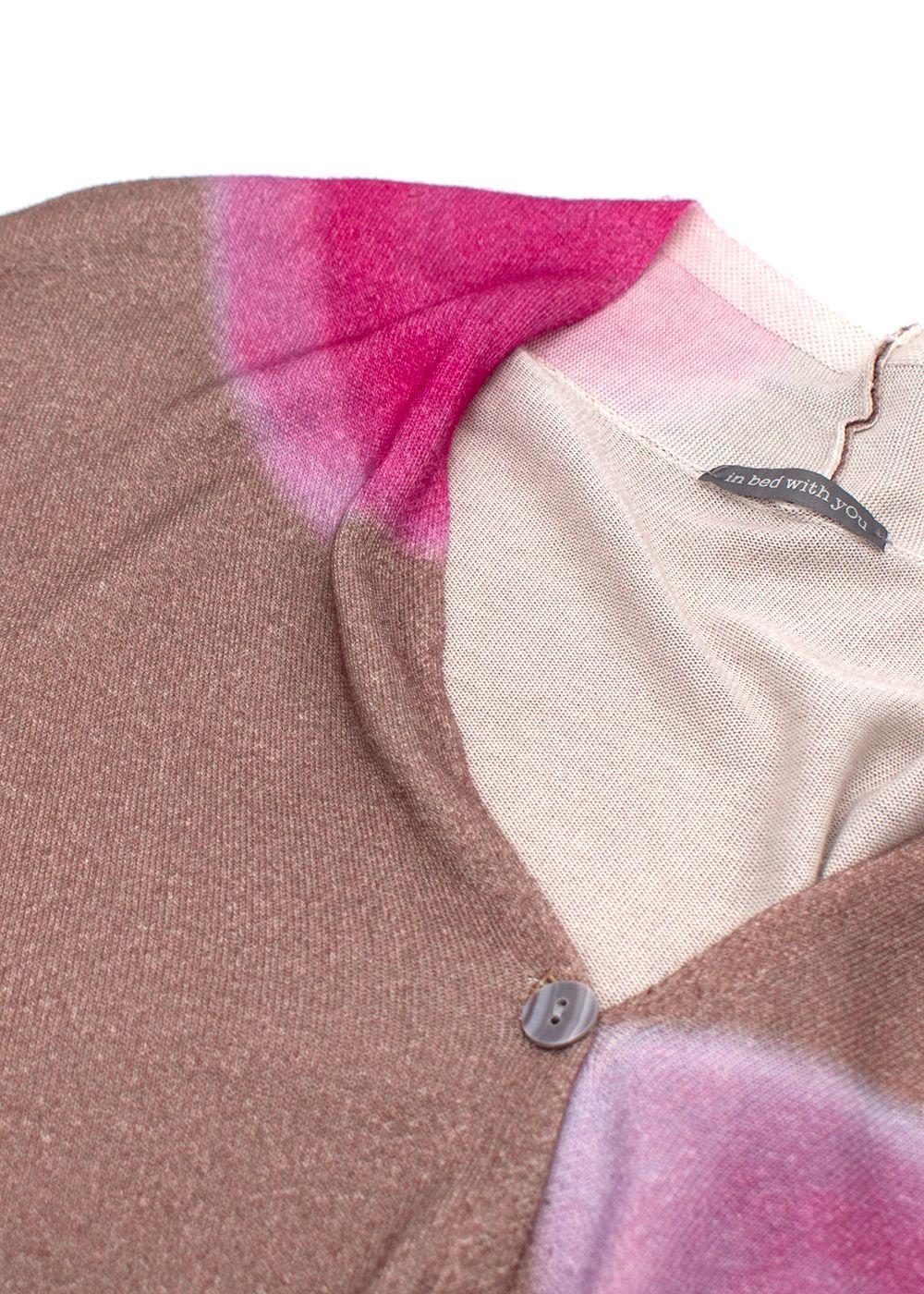 In Bed With You Pink Printed  Longline Cardigan