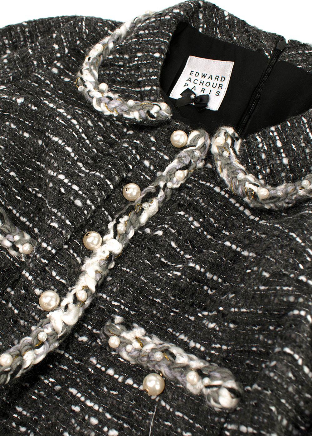 Edward Archour Paris Grey Tweed Dress
