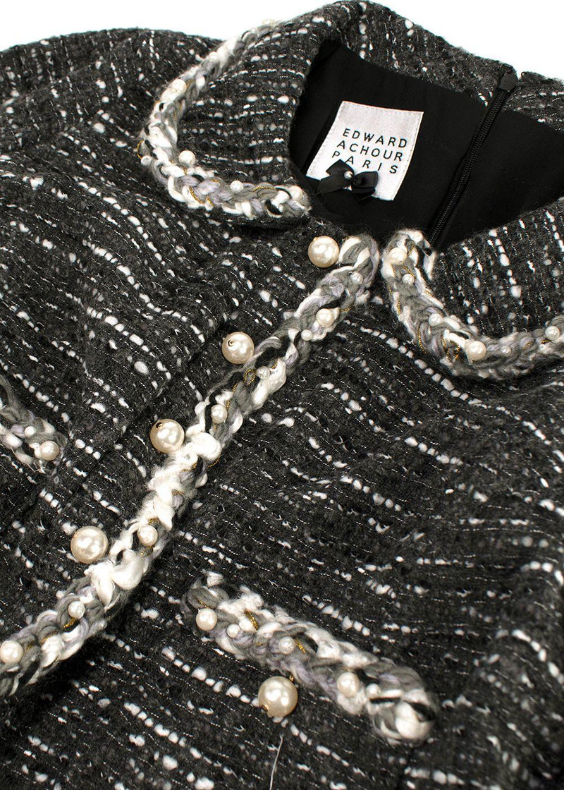 Edward Archour Paris Grey Tweed Dress