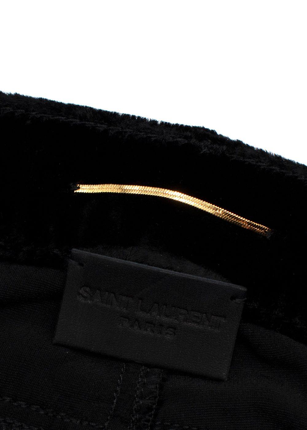 Saint Laurent Black Velvet Trousers