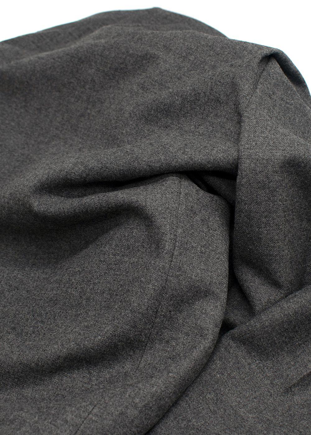 Altuzarra Grey High-Rise Wool-Blend Wide-Leg Trousers