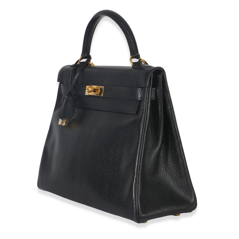 Hermès  Black Ardennes Vintage Kelly  32 GHW