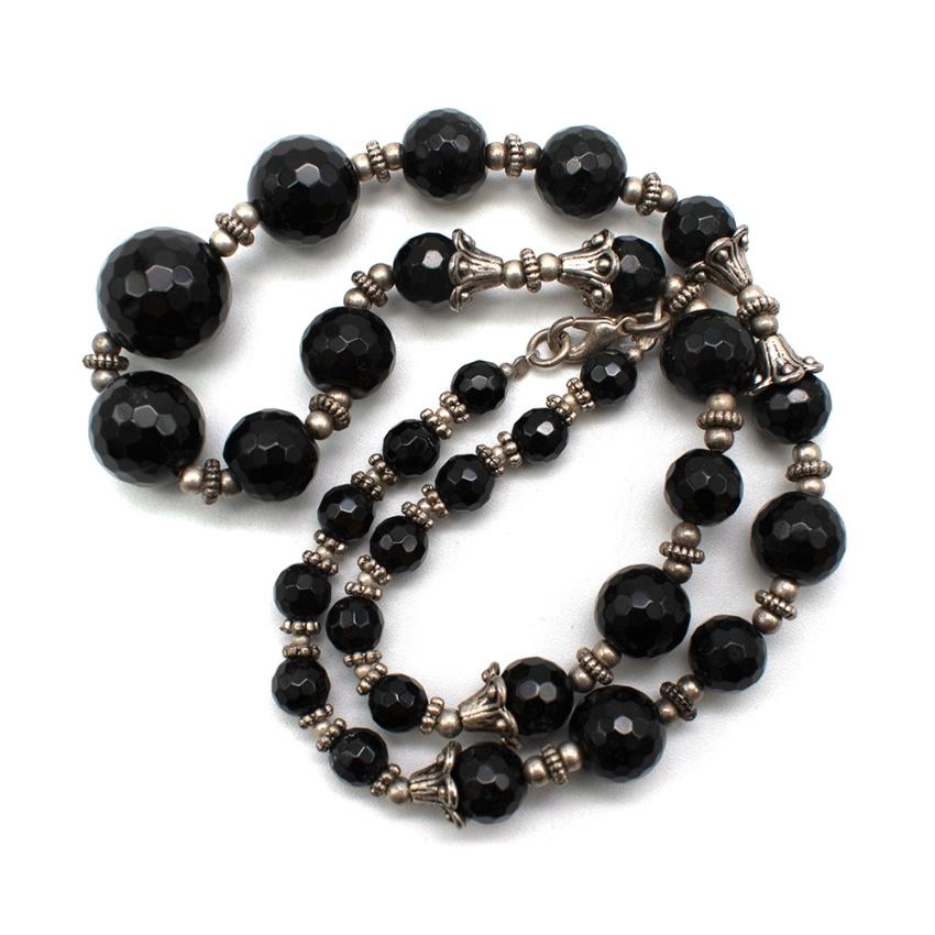 Max & Moi Black Crystal Beads Necklace