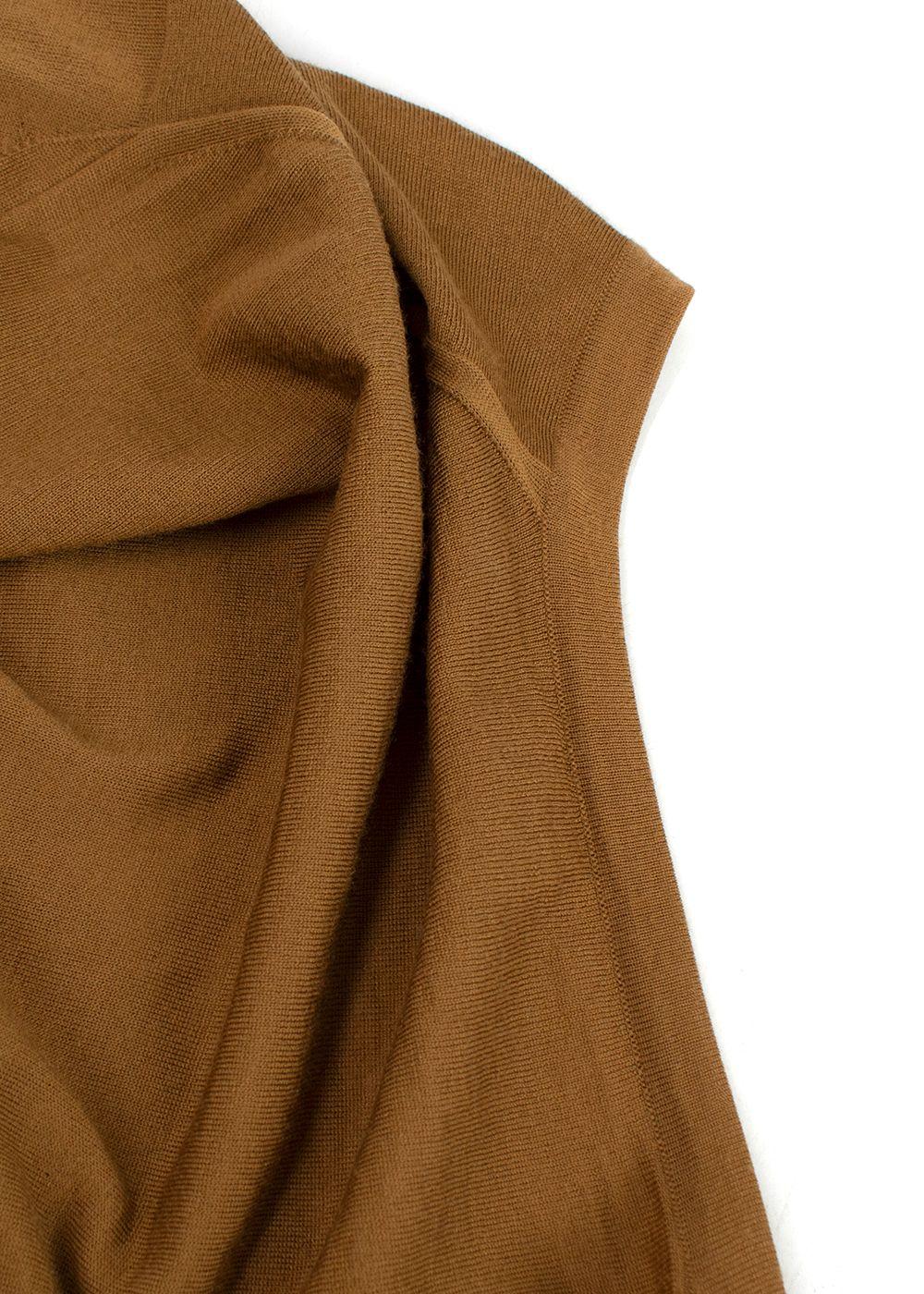 Bespoke Brown Fine Knit V Neck Sweater