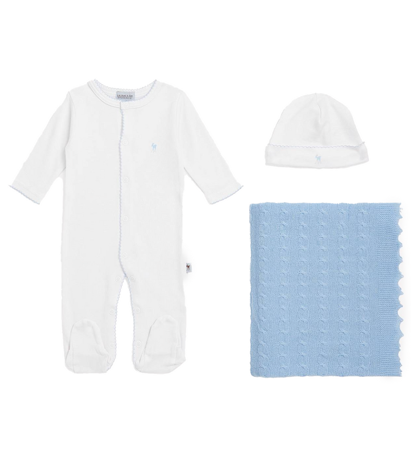 G.H. Hurt&Son Kids All-in-One, Hat and Shawl Set (0-3 Months)