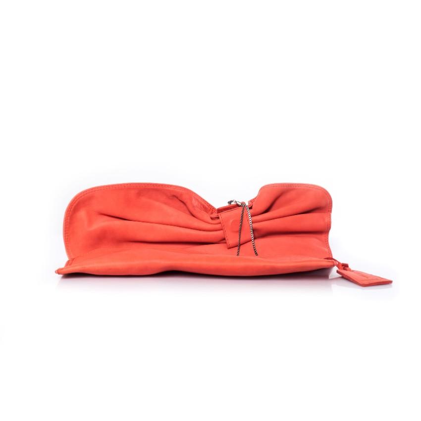 Maison Du Posh coral pink clutch
