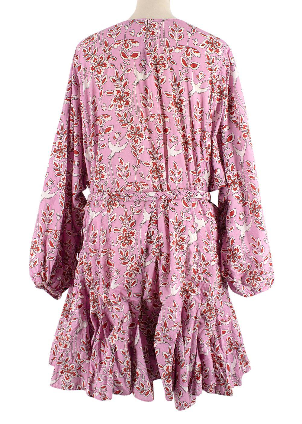Rhode Ella Bird-Print Cotton Dress