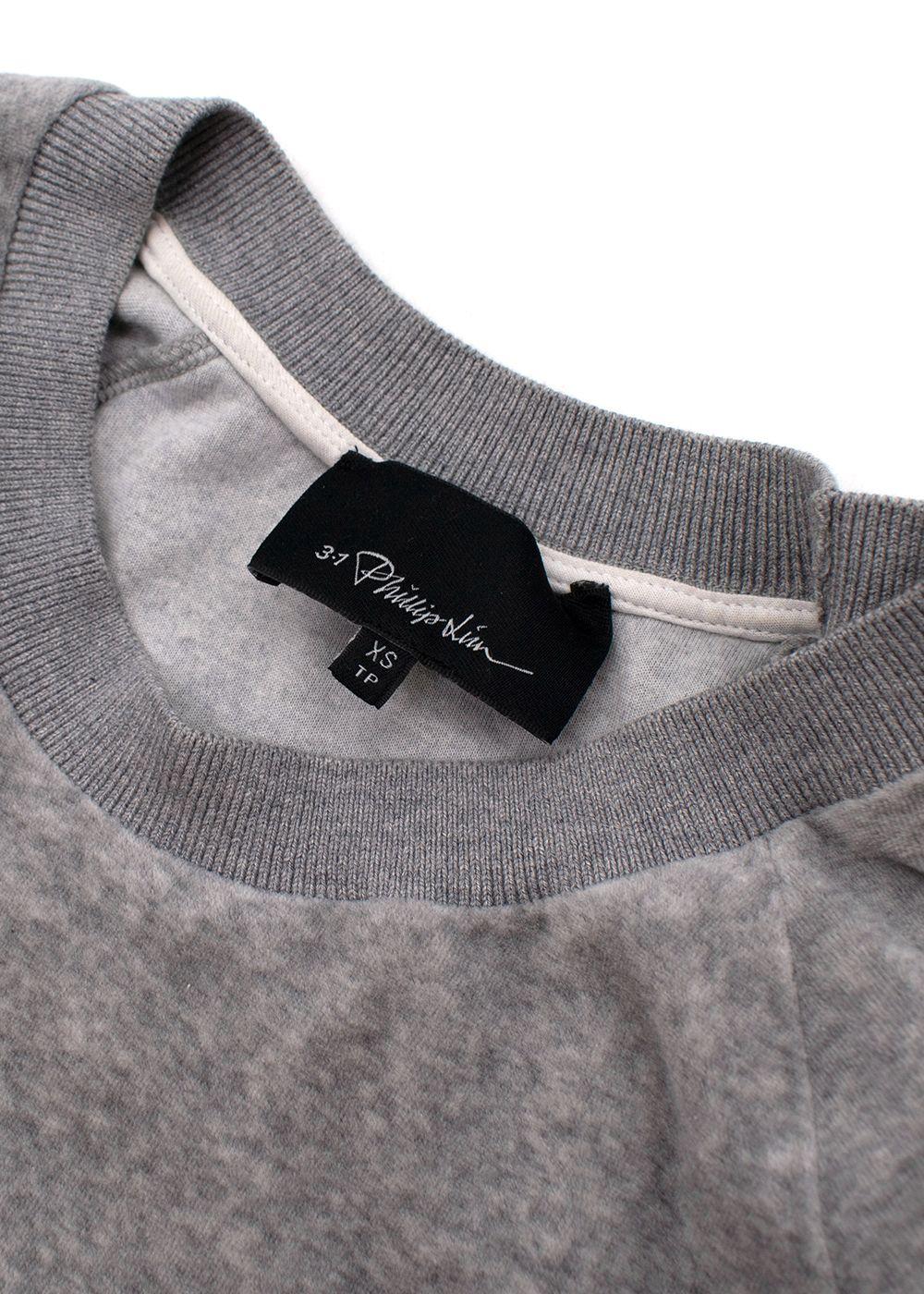 3.1 Phillip Lim Grey Velvet Jumper