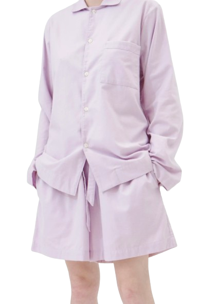 Tekla Lilac Flannel Pyjama Shorts