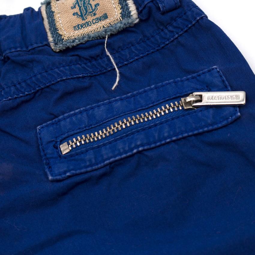 Roberto Cavalli Boys Blue Cargo Shorts