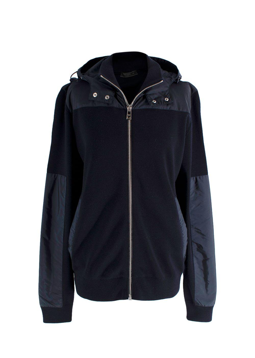 Prada Navy Nylon and Wool Windbreaker