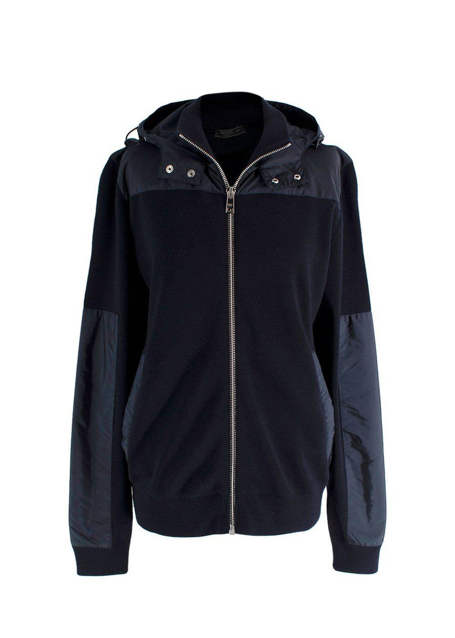 Prada Navy Nylon and Wool Windbreaker