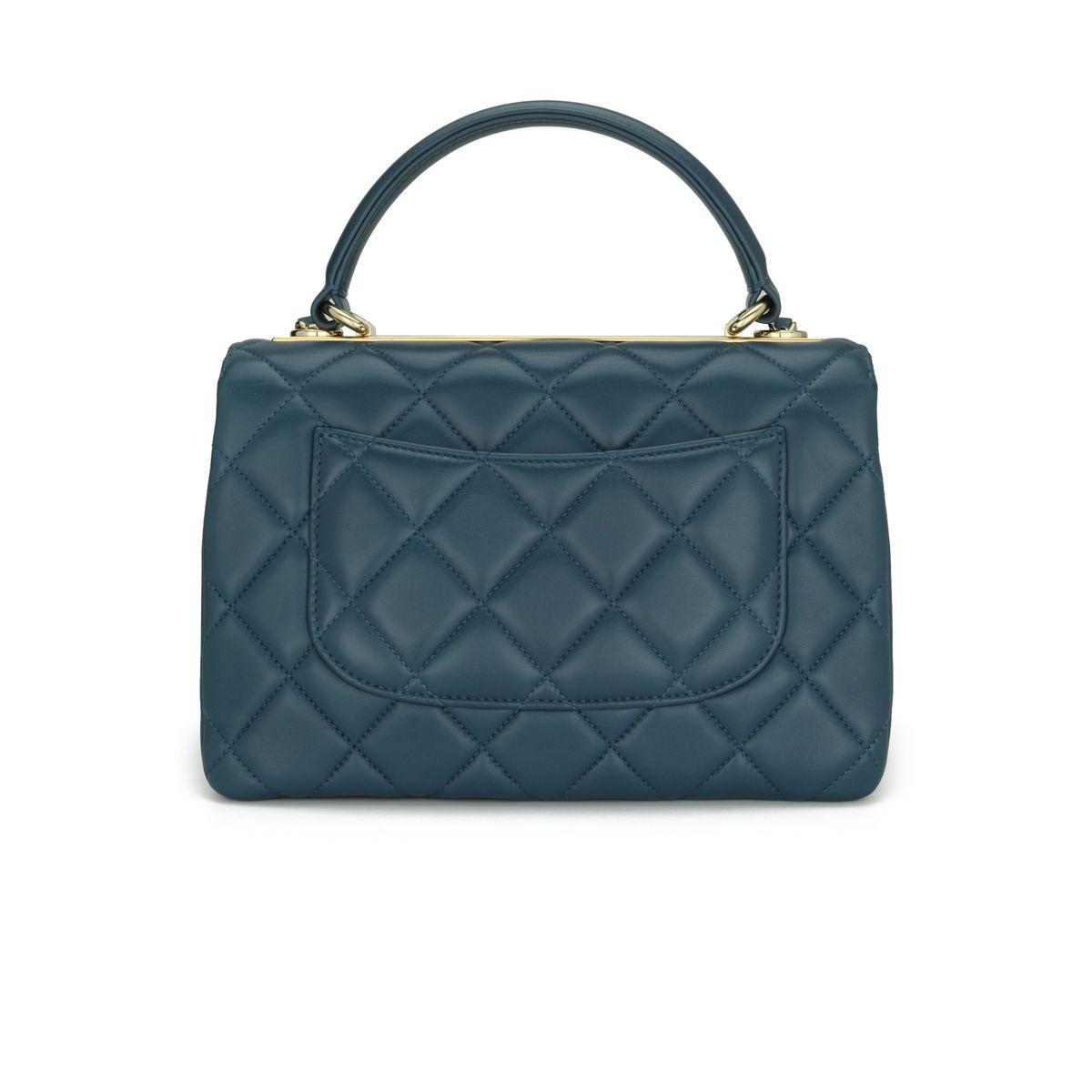 Chanel Blue Lambskin Trendy Bag