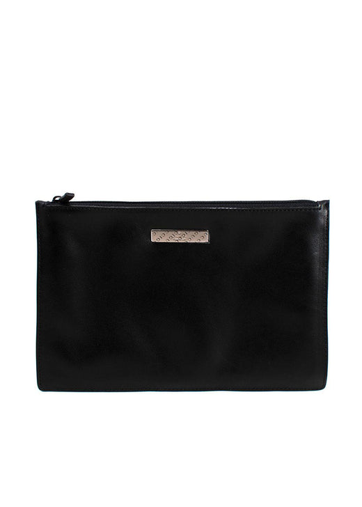 Gucci Vintage Black Leather Pouch