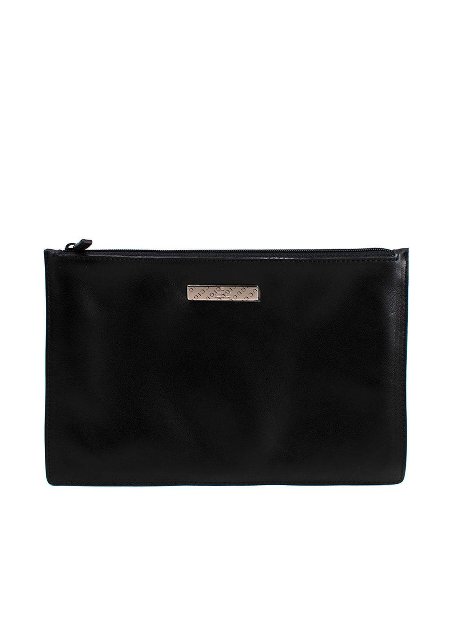 Gucci Vintage Black Leather Pouch