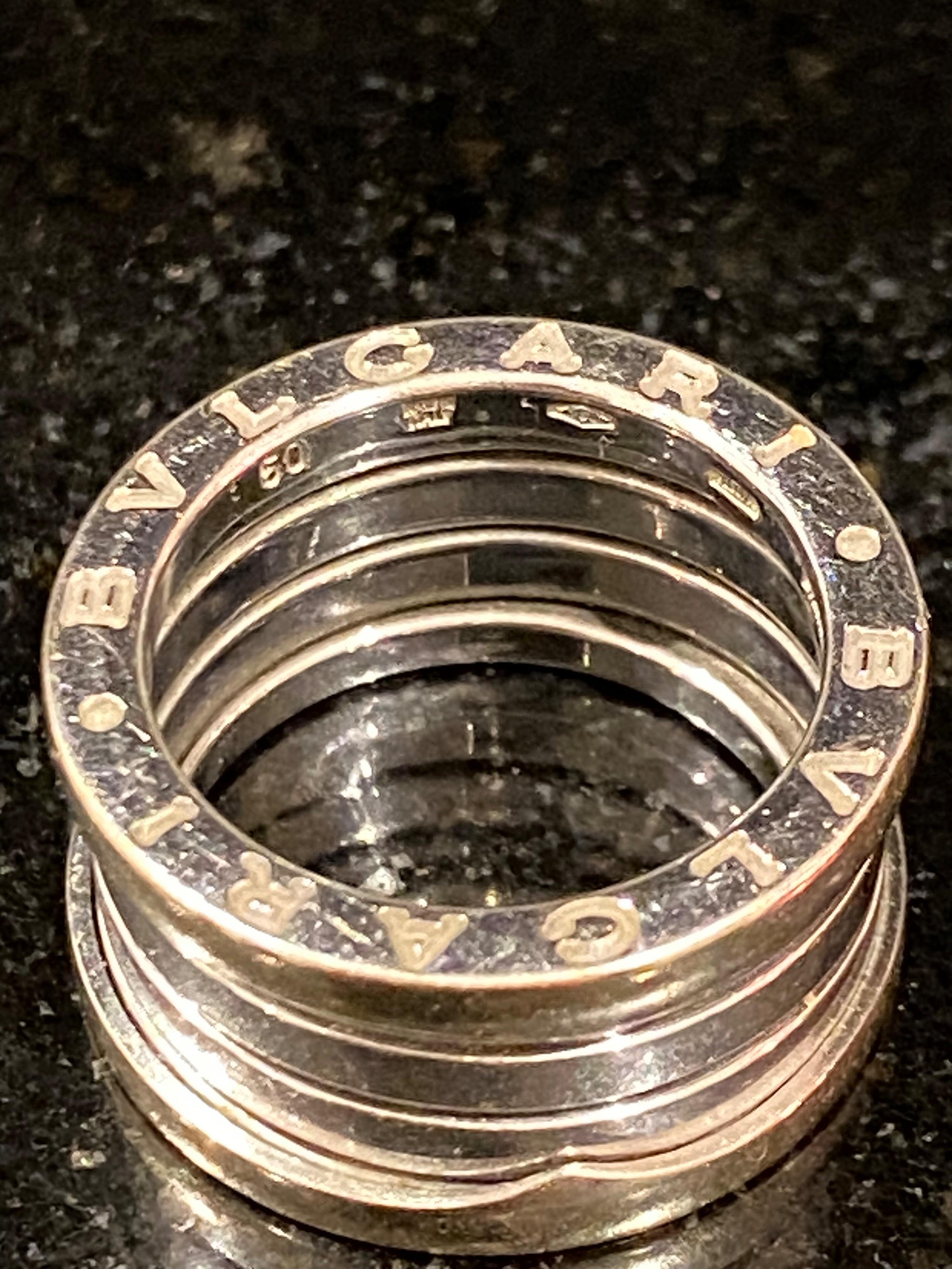 Bvlgari B Zero 1 White Gold 4 Band Ring