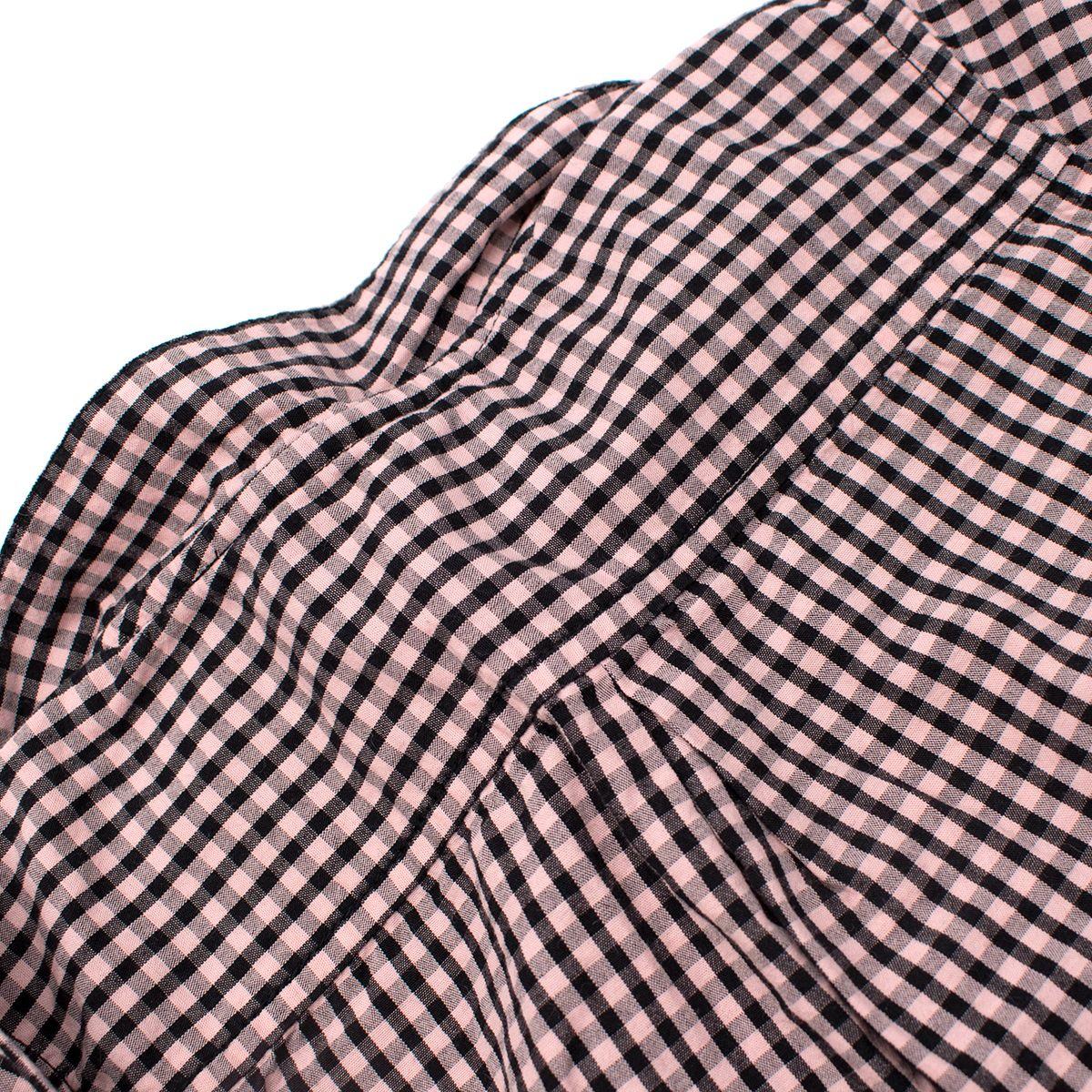 Black & Pink Gingham Blouse