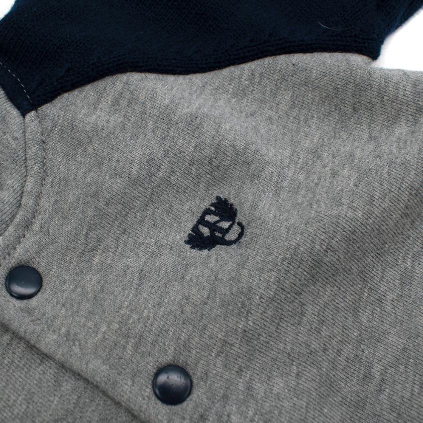 Tartine et Chocolat Grey & Blue Cotton Bomber Jacket