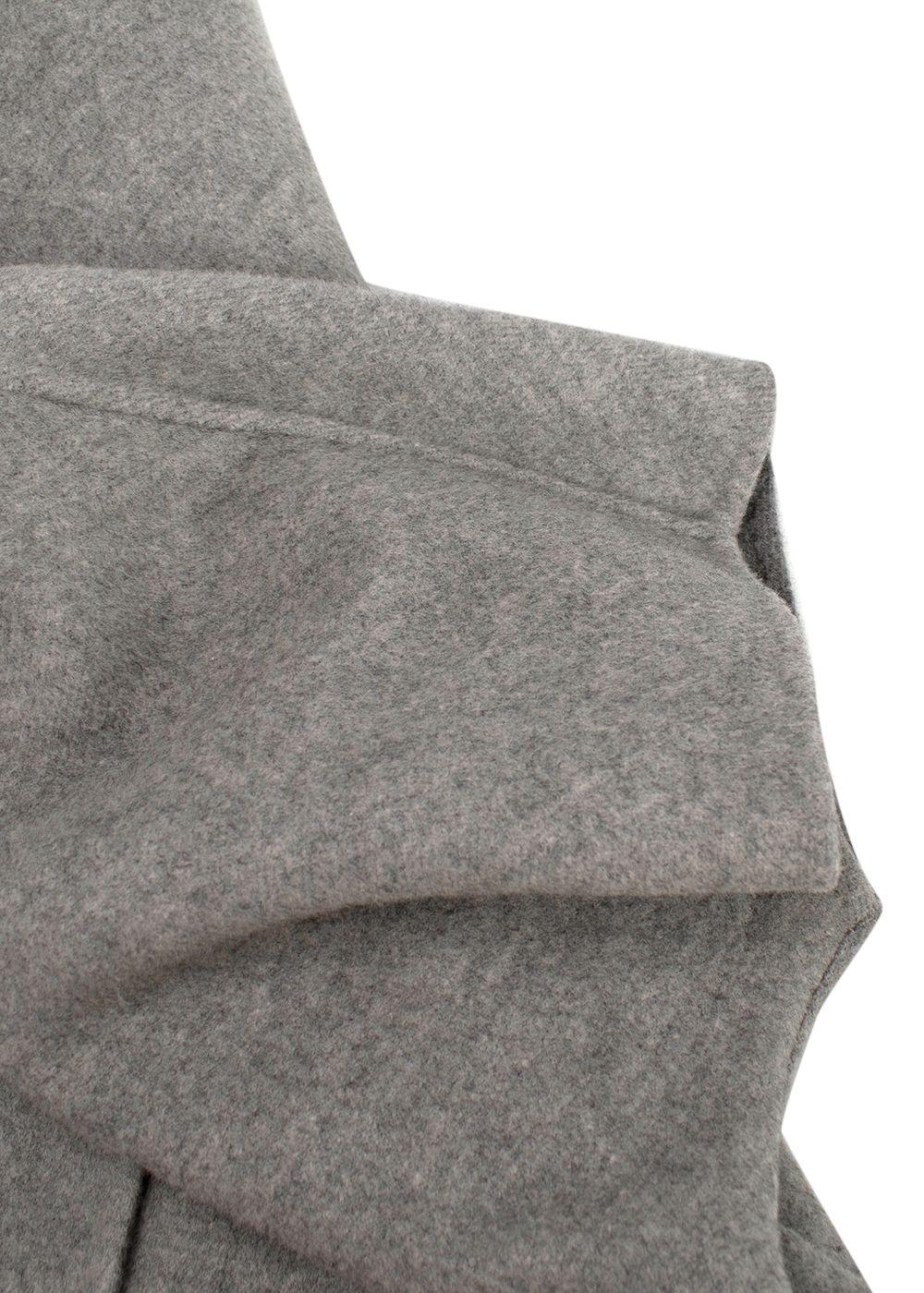MaxMara Studio Grey Short Sleeve Wool Peacoat