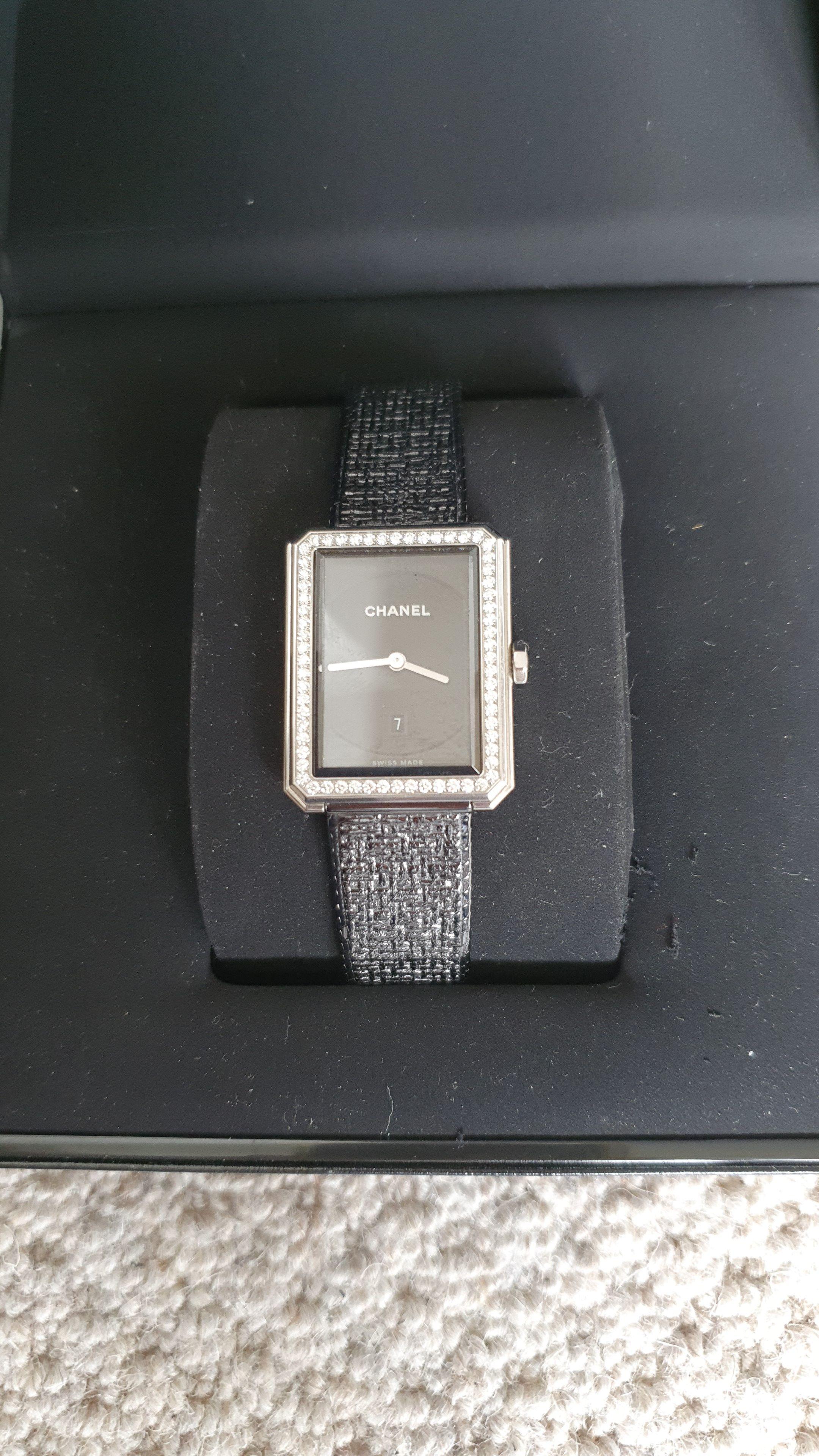 Chanel BOY.FRIEND Tweed Diamond Set Watch