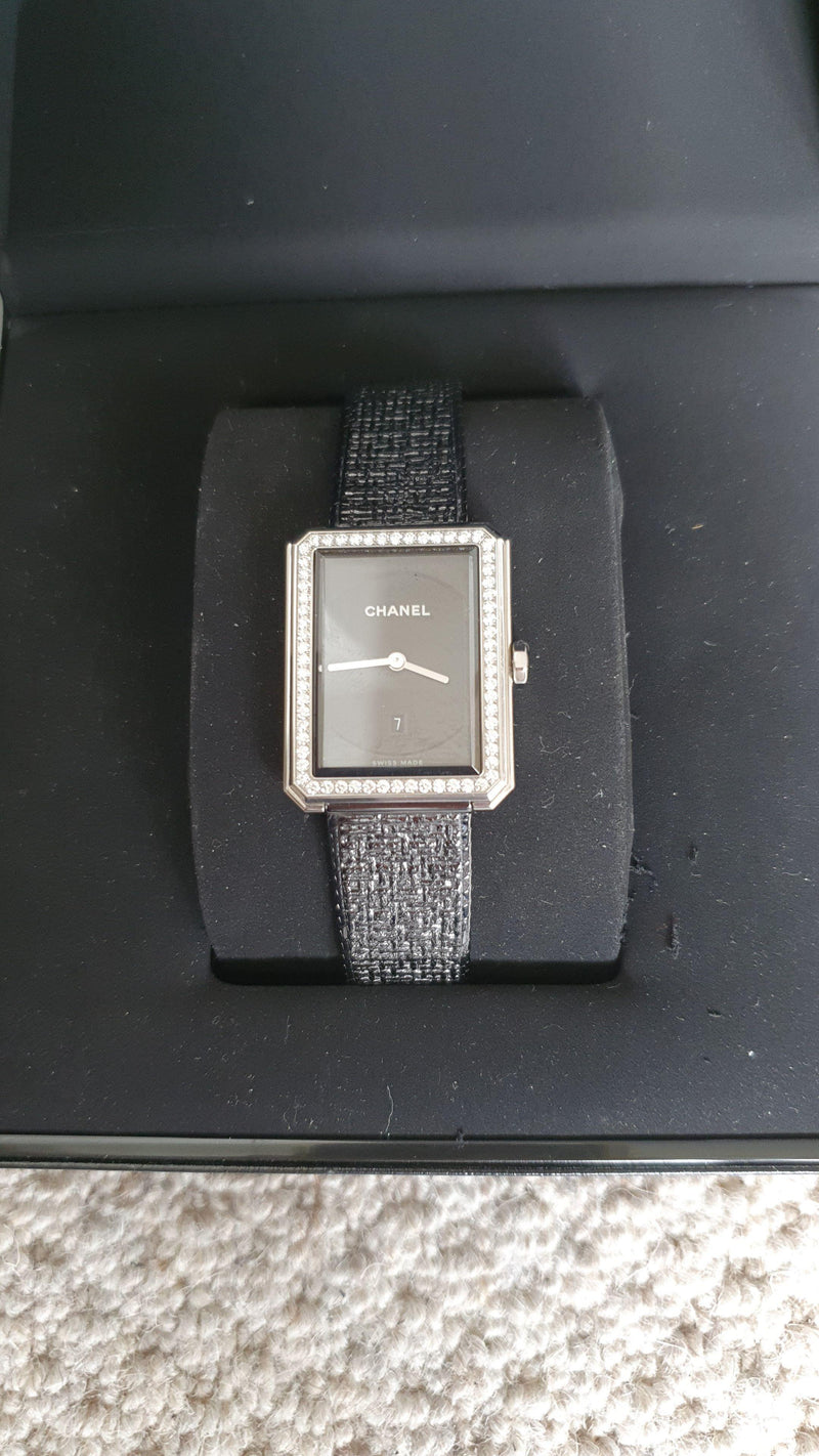 Chanel BOY.FRIEND Tweed Diamond Set Watch