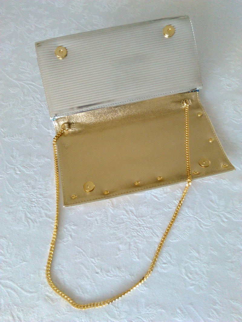 Dolce & Gabbana Python Panelled Epi Leather Clutch