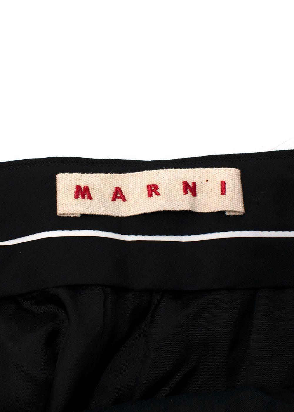 Marni Black Wool Suit Trousers