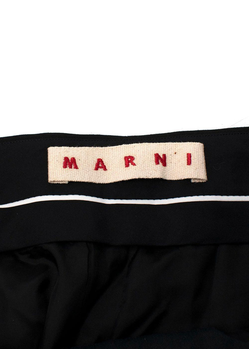 Marni Black Wool Suit Trousers