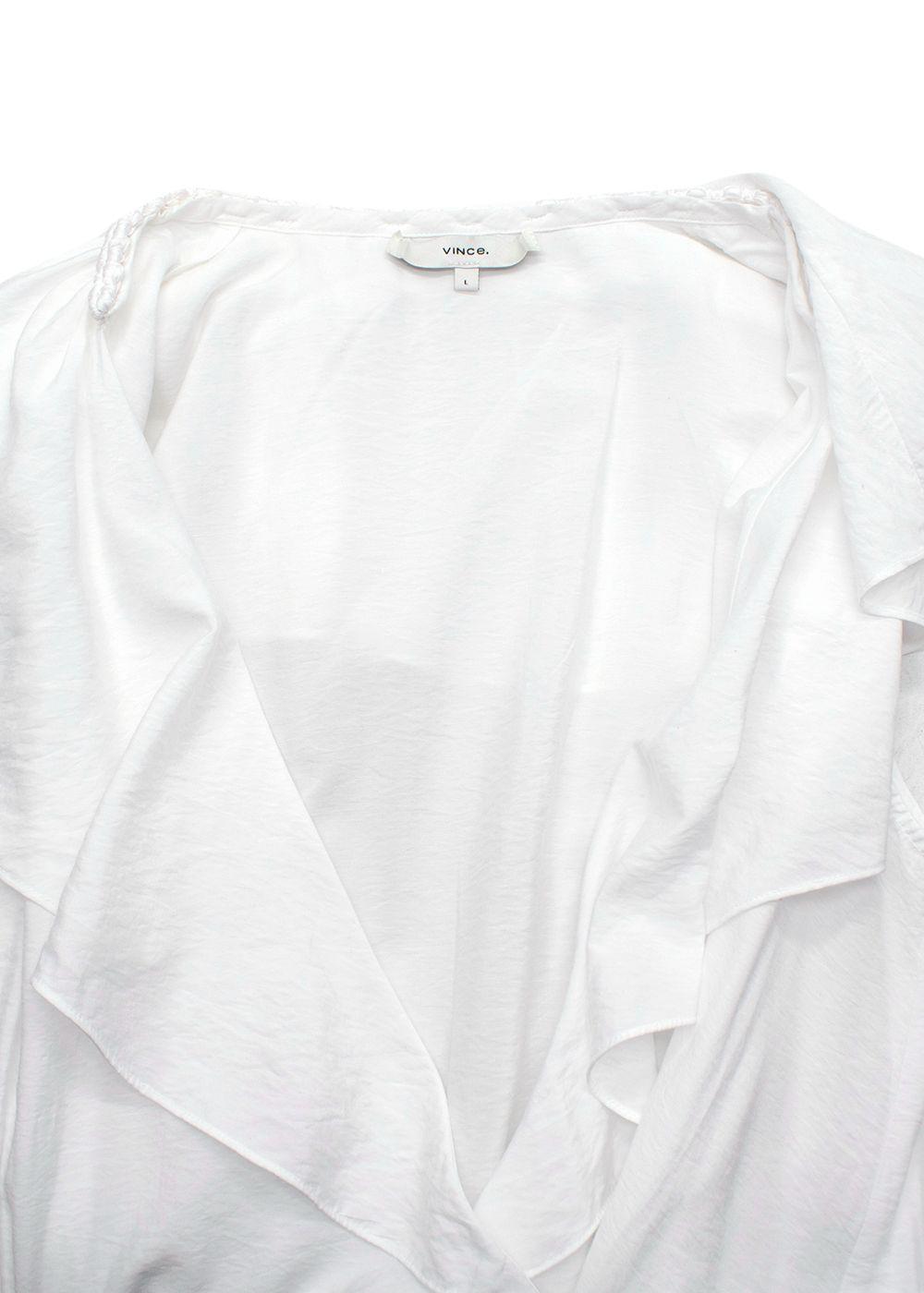 Vince White Wrap Sleeveless Dress