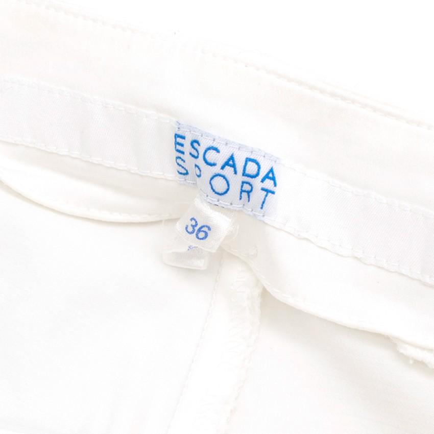 Escada Sport White Cropped Trousers