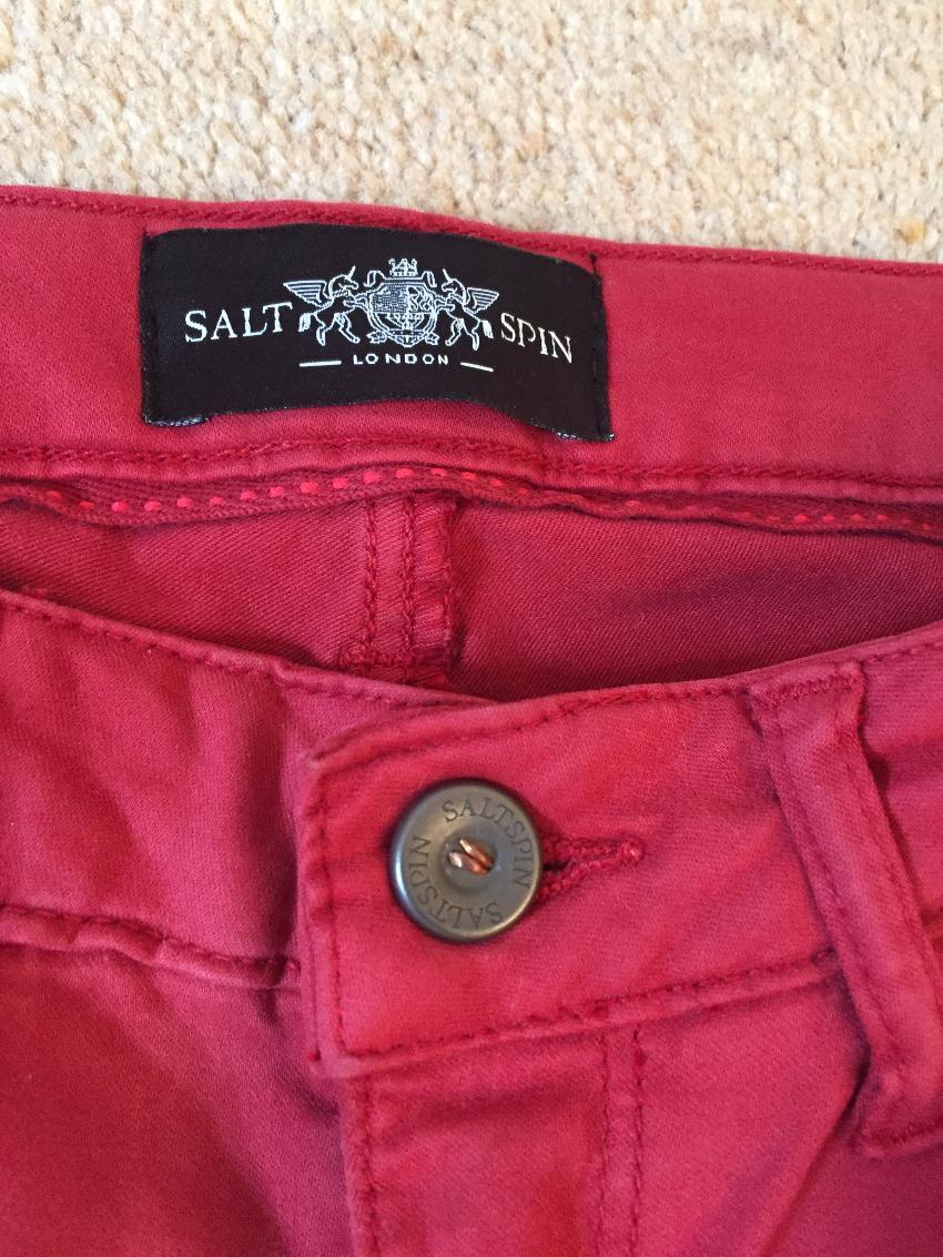SALTSPIN dark red skinny stretchy jeans