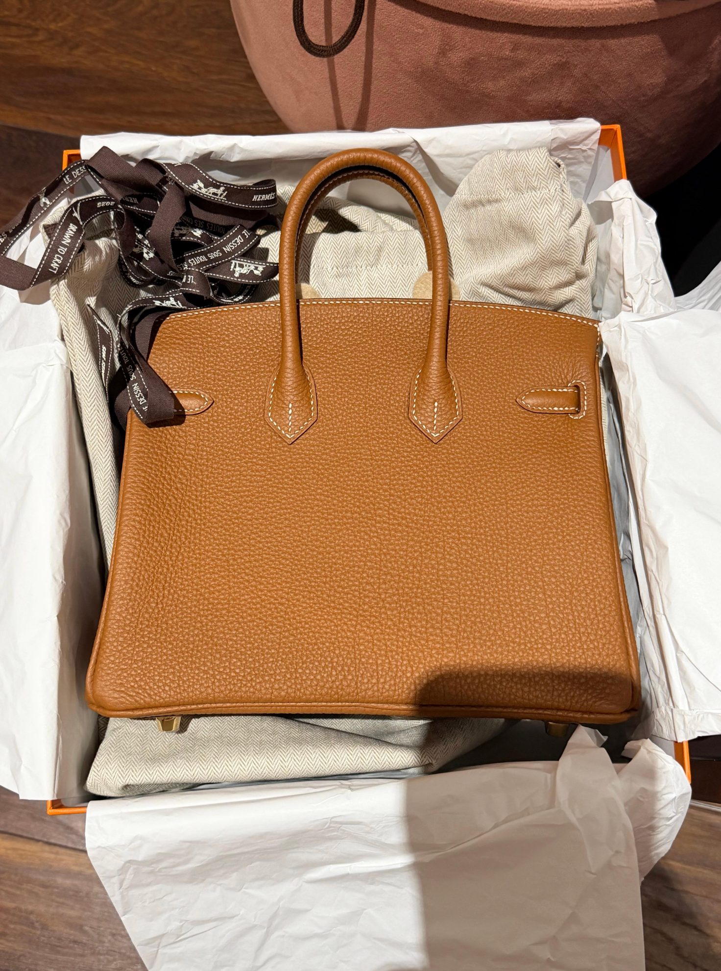 Hermes Gold Togo Birkin 25