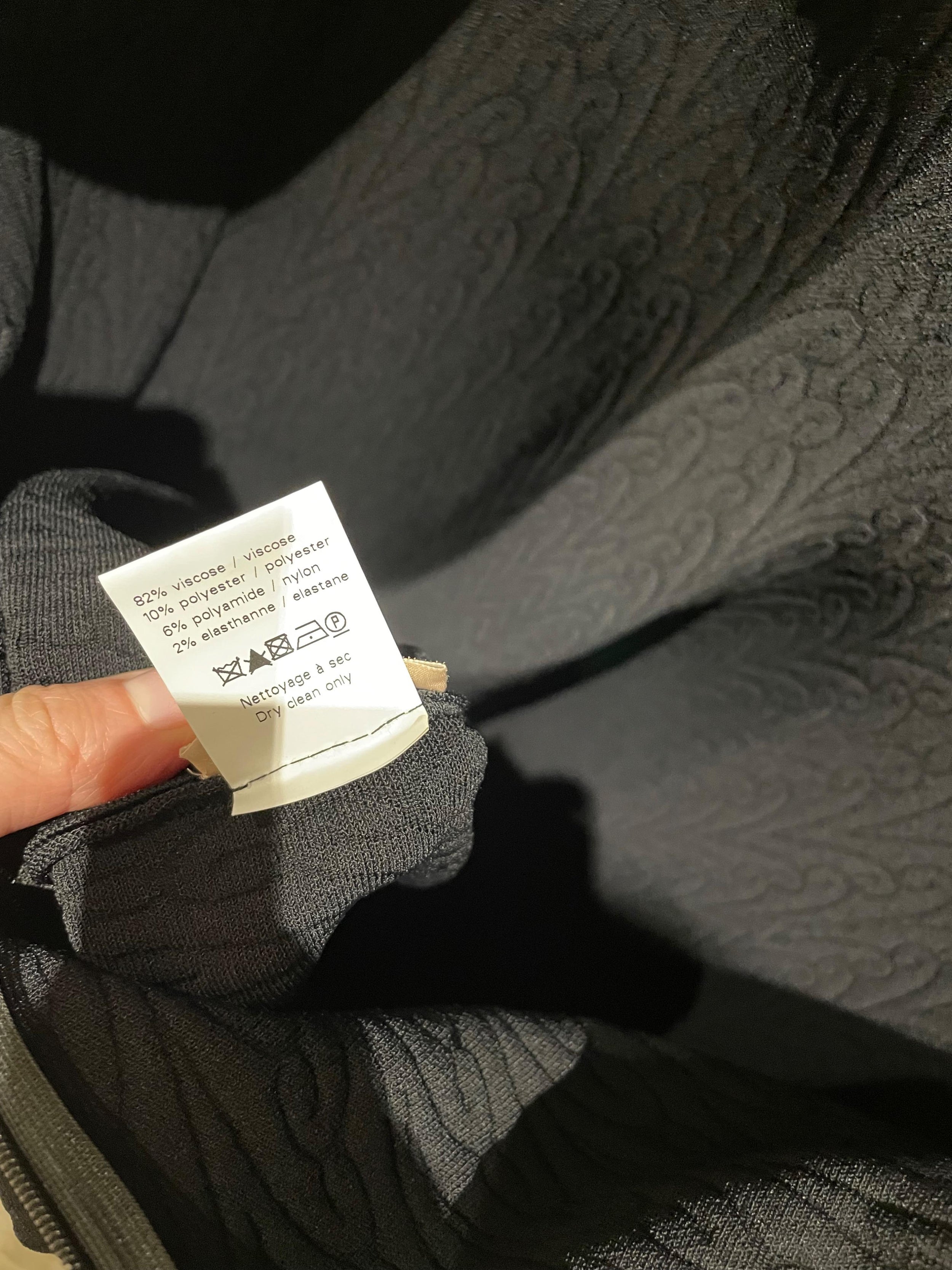 Alaia Black Textured Maxi Dress