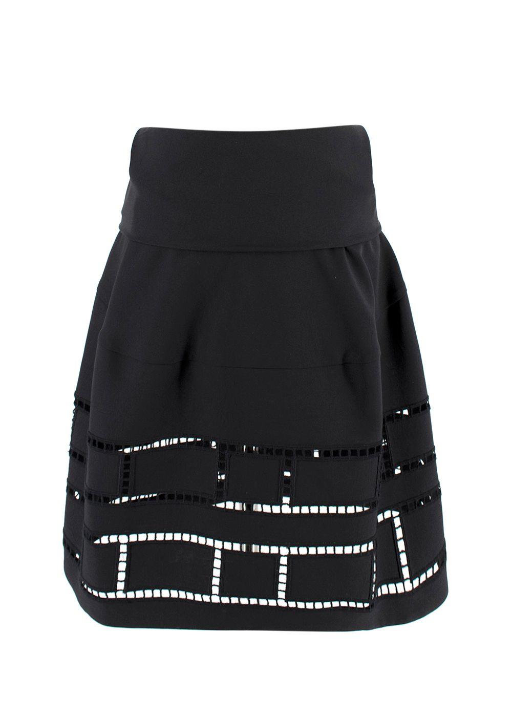 Marni Black Cut-out High Waist Skirt