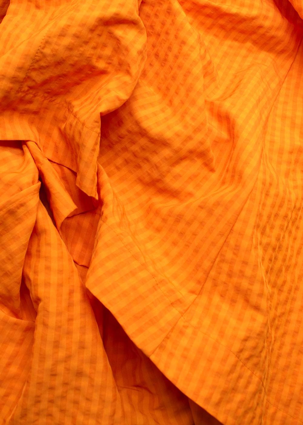 Brogger Orange Sienna Gingham Trench Coat