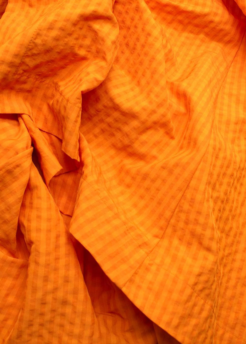 Brogger Orange Sienna Gingham Trench Coat
