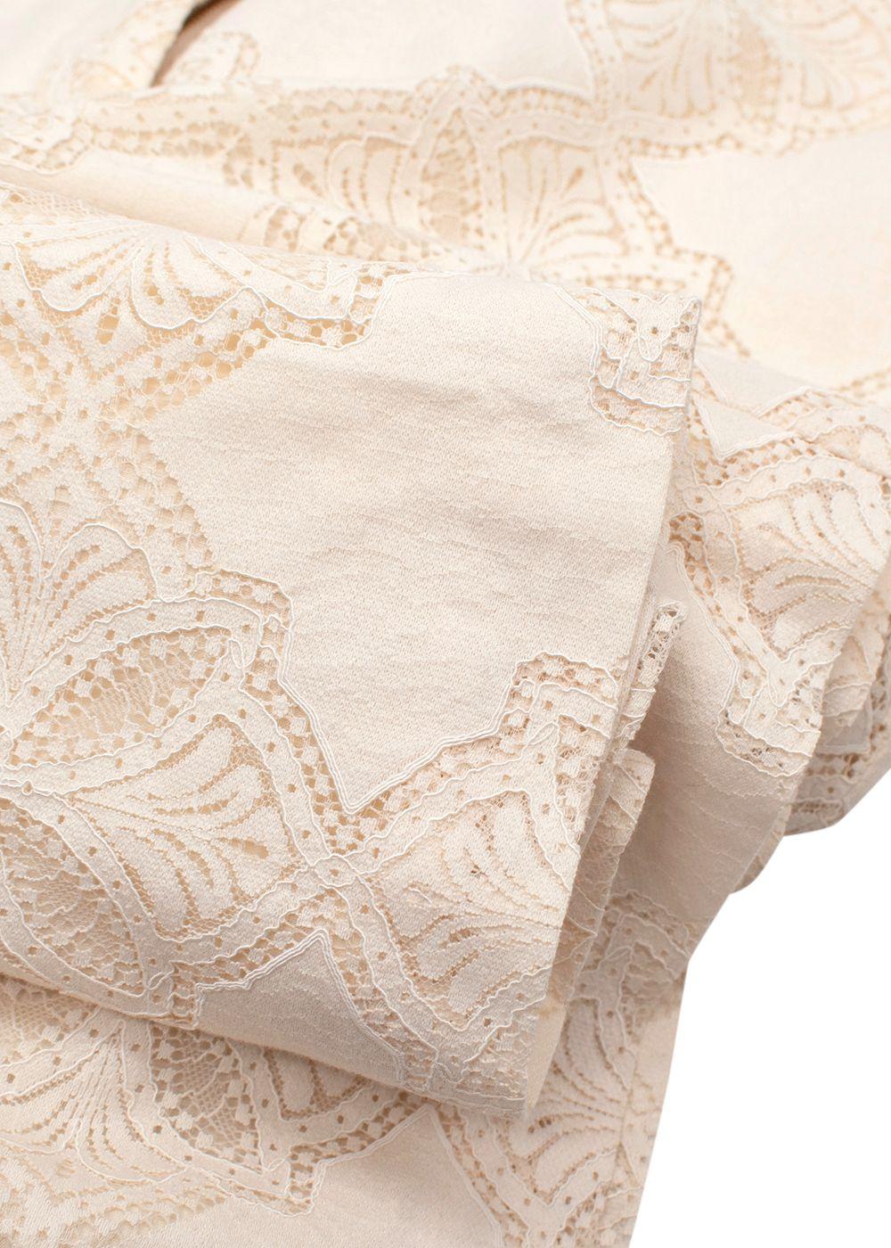 Zimmermann Cream Lace Kick Flare Trousers