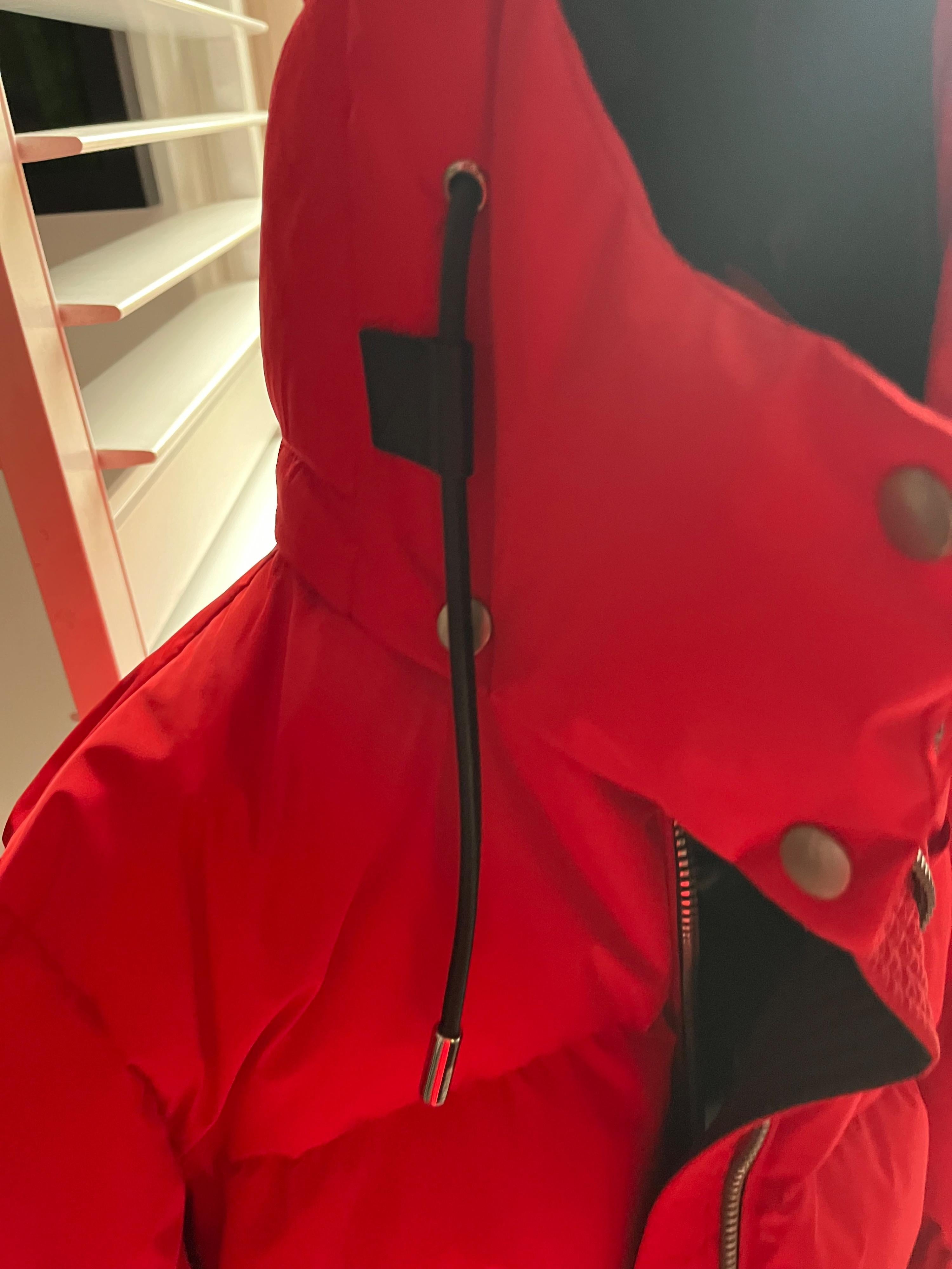 Mackage Red Aubrie Hooded Shell Jacket