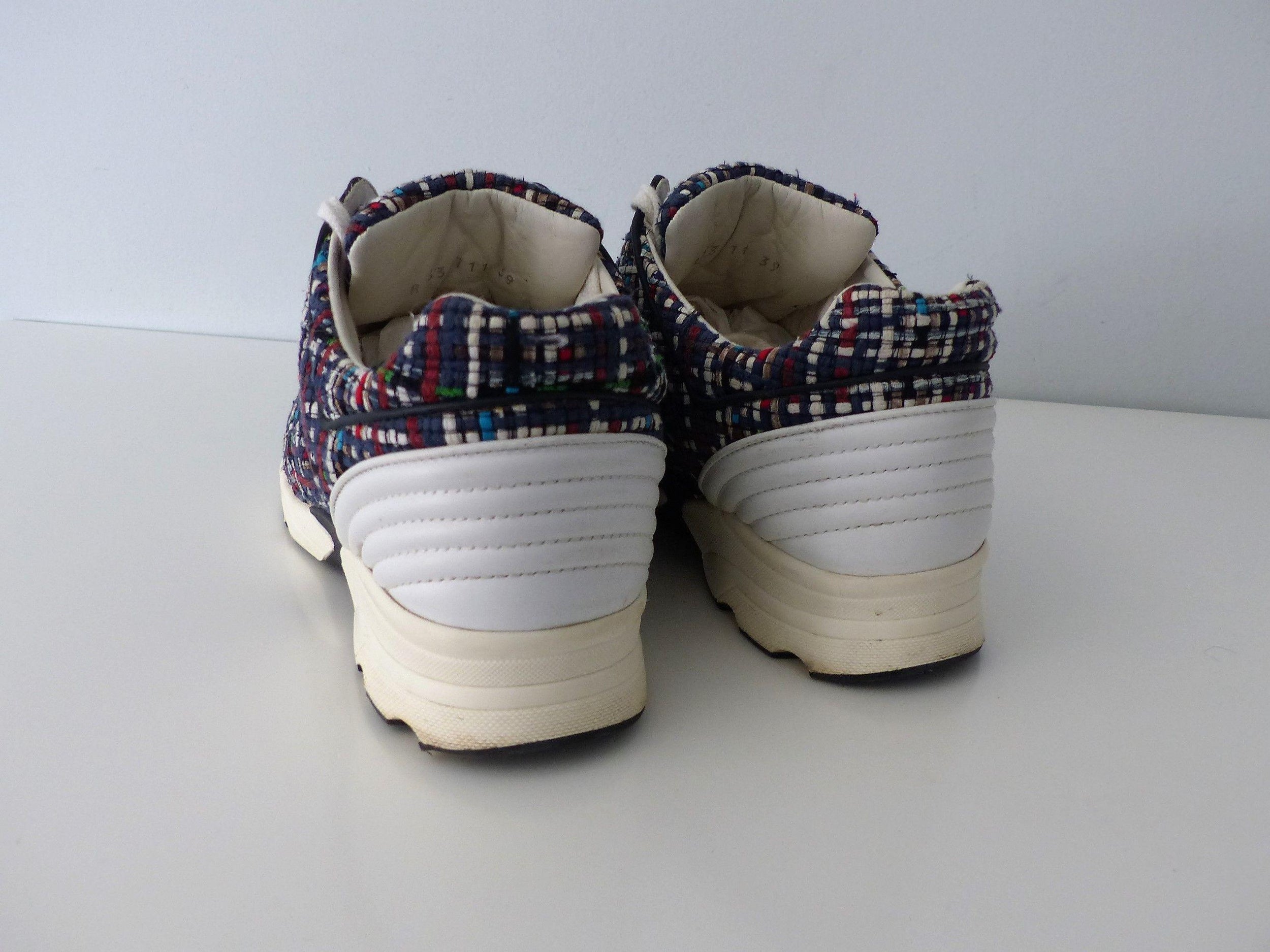 Multicoloured Woven Tweed Sneakers