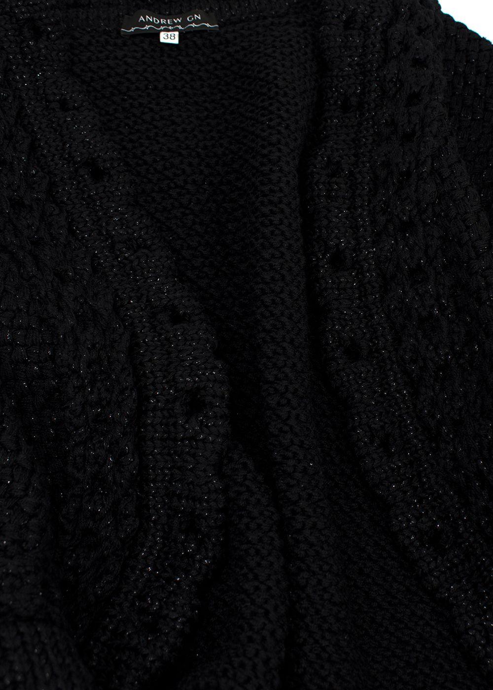 Andrew GN Black Sparkle Cardigan