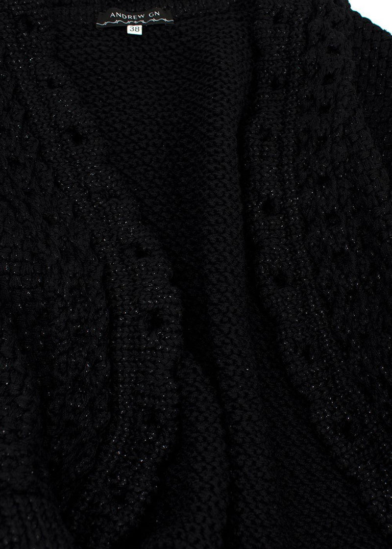 Andrew GN Black Sparkle Cardigan