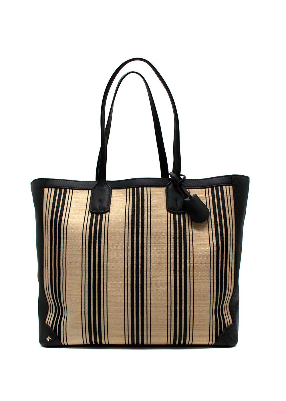 Tanner Krolle Black Striped Cadogan Tote Traveller Bag