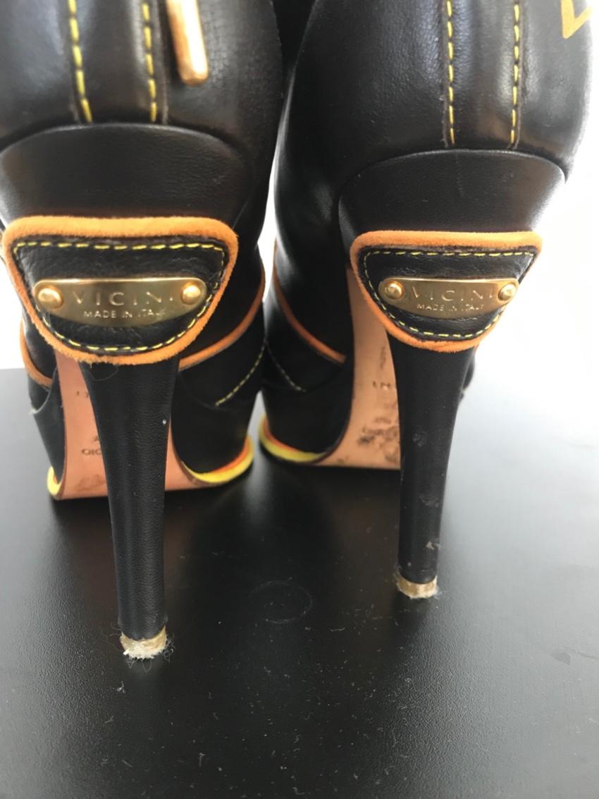 Vicini brown leather lace-up boots