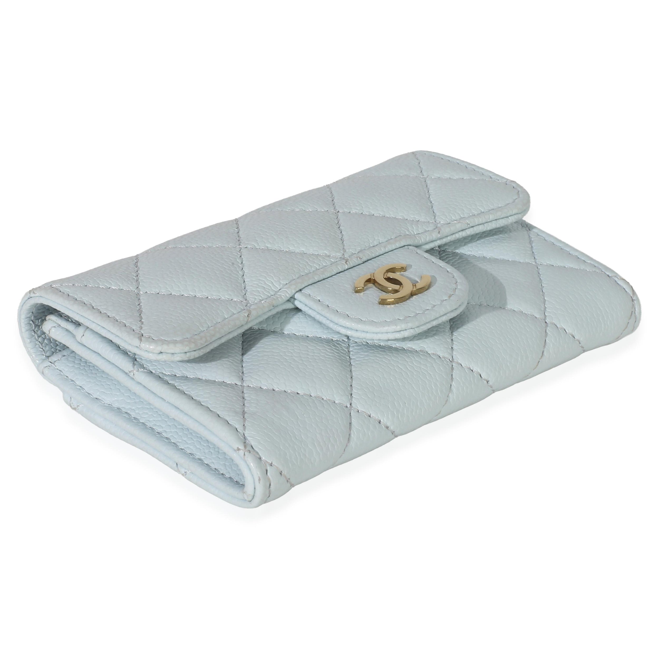 Chanel  Quilted Caviar Flap Card Holder