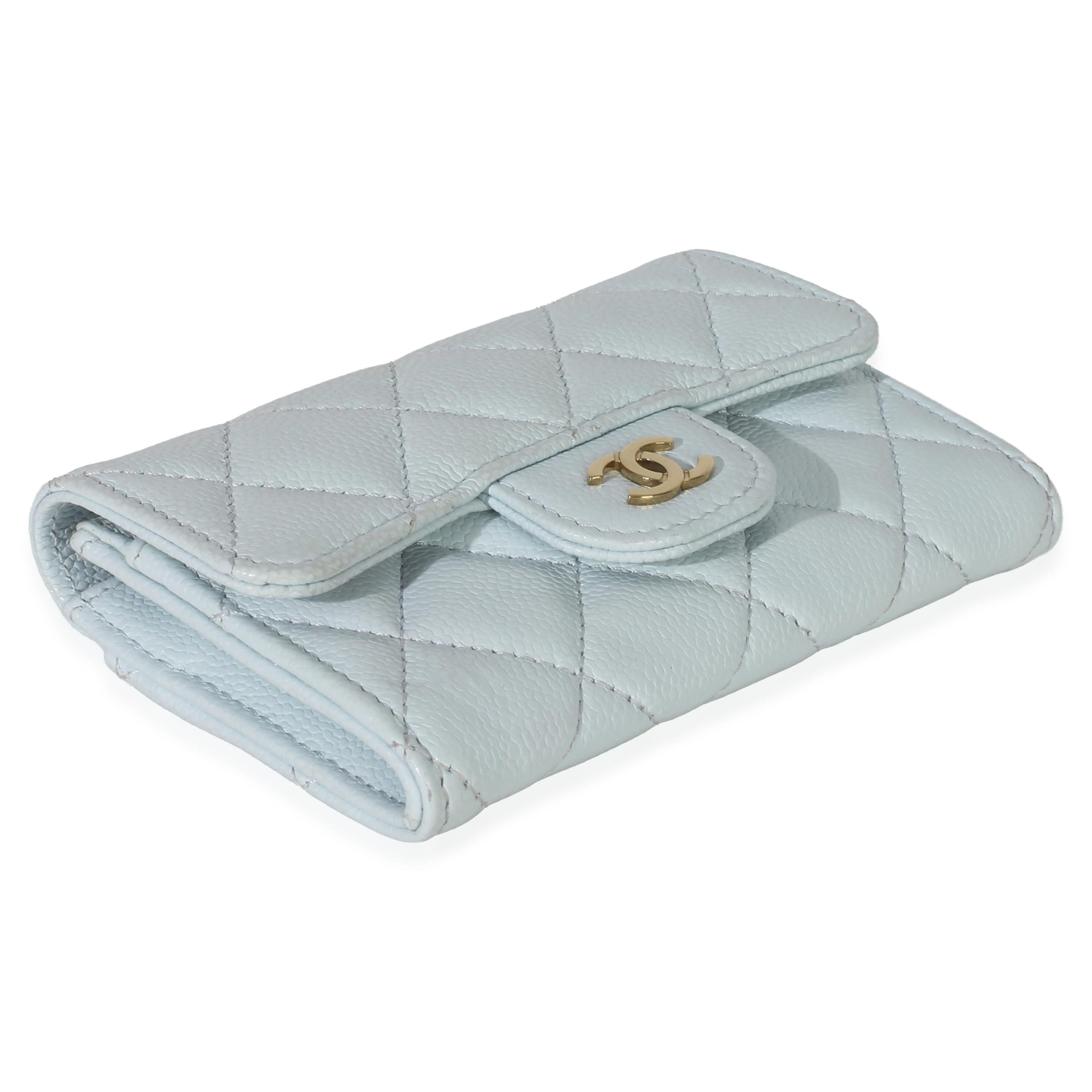 Chanel  Quilted Caviar Flap Card Holder