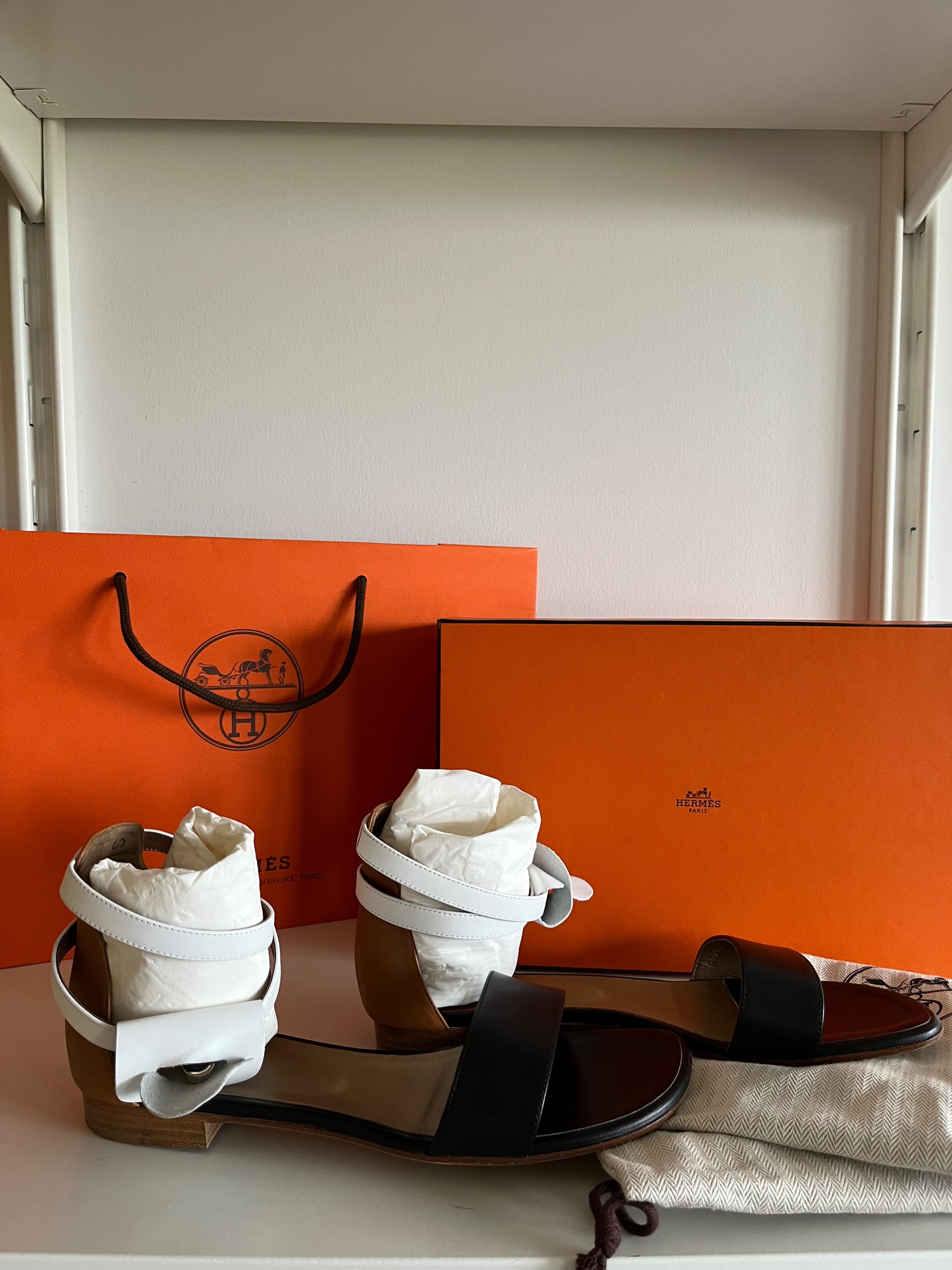 Tri-Colour Leather Baia Sandals