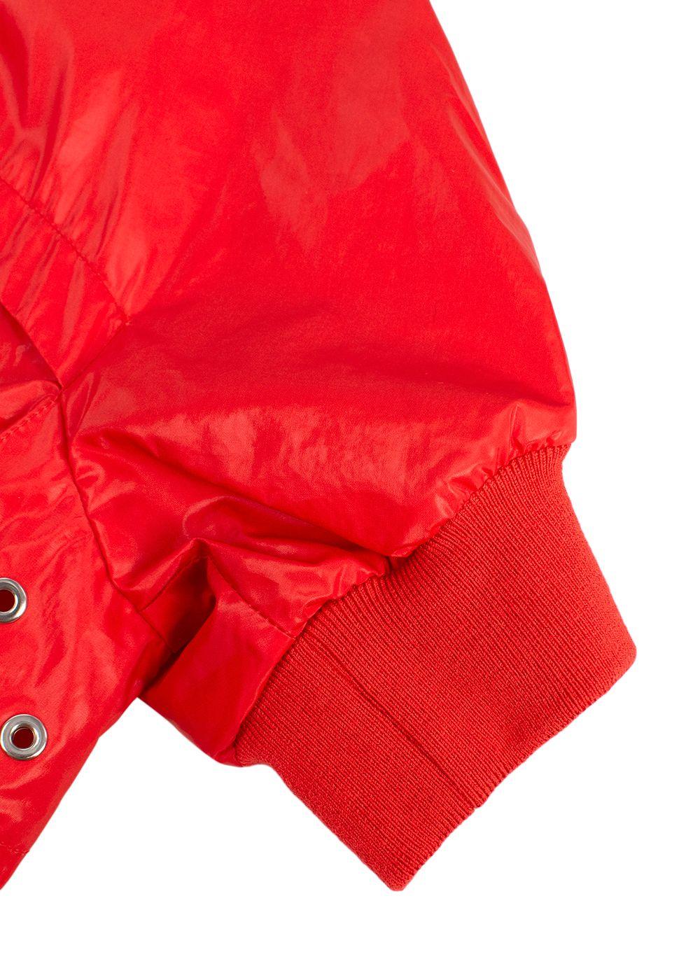 red sports zipper coat